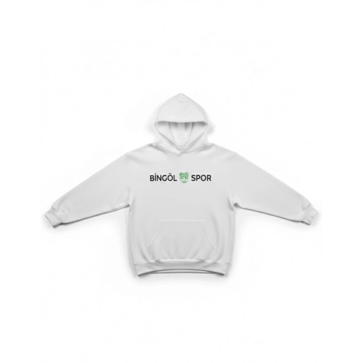 12 Bingölspor Kapüşonlu Sweatshirt Beyaz