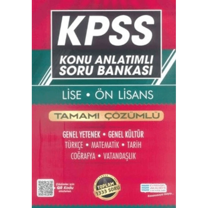 2024 Kpss Lise - Ön Lisans Konu Anlatımlı Soru Bankası