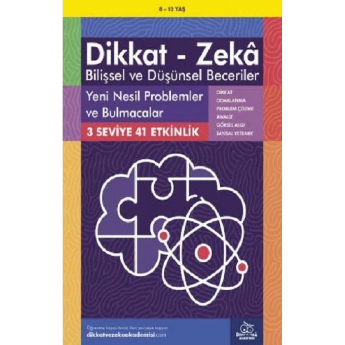8-12 Yaş Dikkat - Zeka Bilişsel Ve Düşünsel Beceriler - Yeni Nesil Problemler Ve Bulmacalar