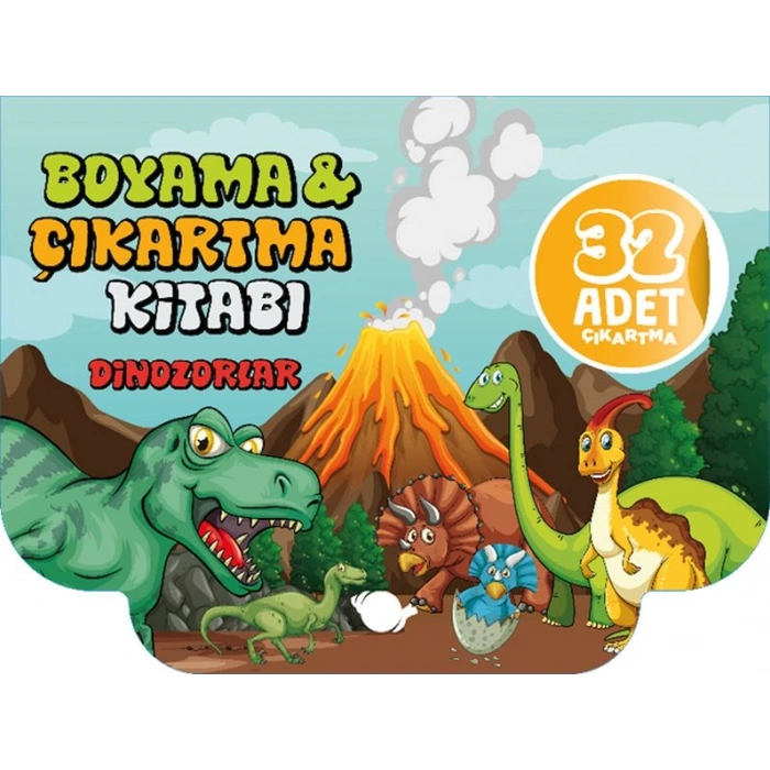 Dinozorlar Boyama Ve Çıkartma Kitabı