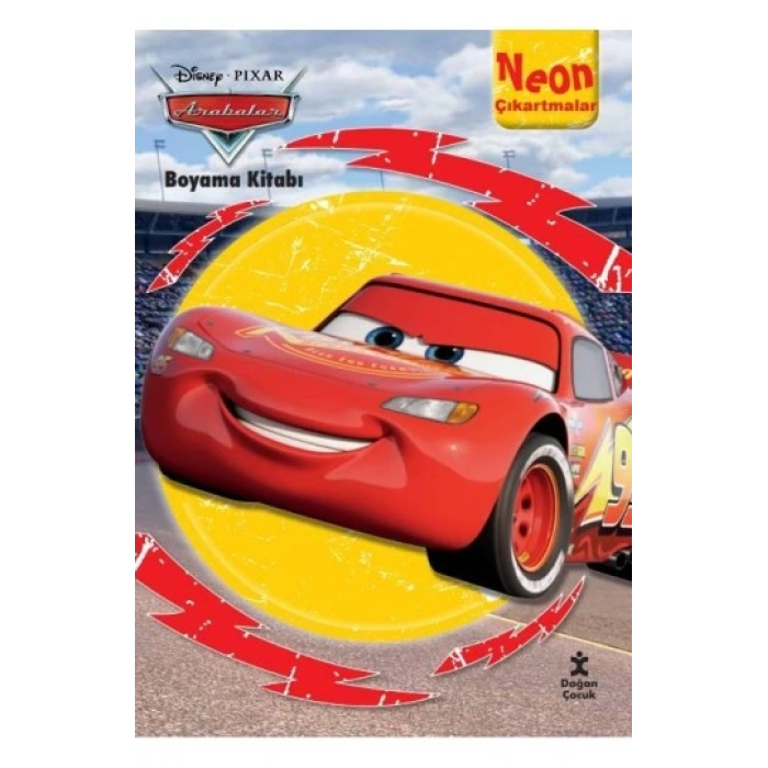 Disney Arabalar Neon Çıkartmalı Boyama Kitabı