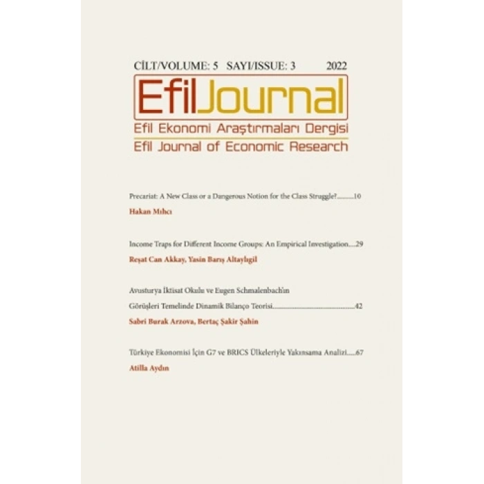 Efil Ekonomi Araştırmaları Dergisi;cilt: 5 Sayı: 3
