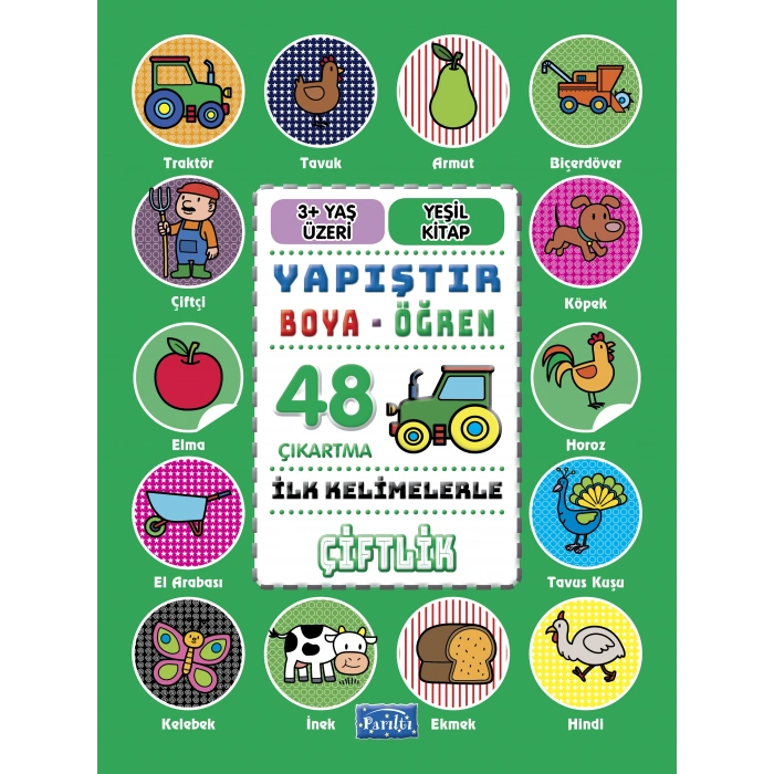 İlk Kelimelerle Çiftlik - Yapıştır-boya-öğren