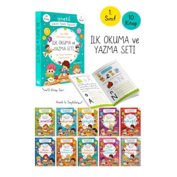 İlk Okuma Ve Yazma Seti - 10 Kitap