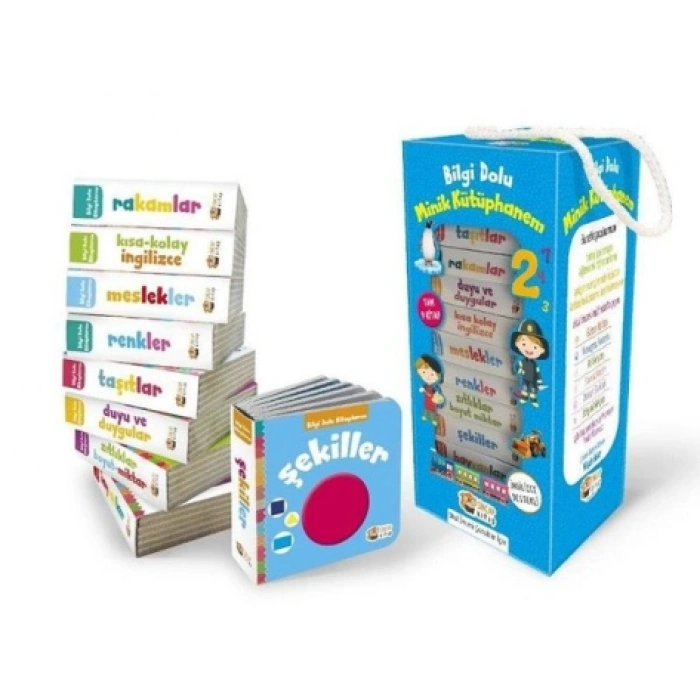 İngilizce Destekli Bilgi Dolu Minik Kütüphanem -8 Kitap Mavi Kutu