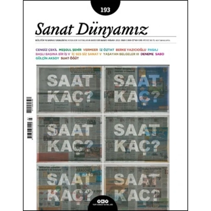 Sanat Dünyamız 193 / Mart – Nisan 2023