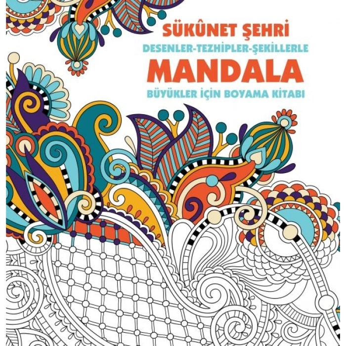 Sükunet Şehri - Mandala (büyükler İçin Boyama)