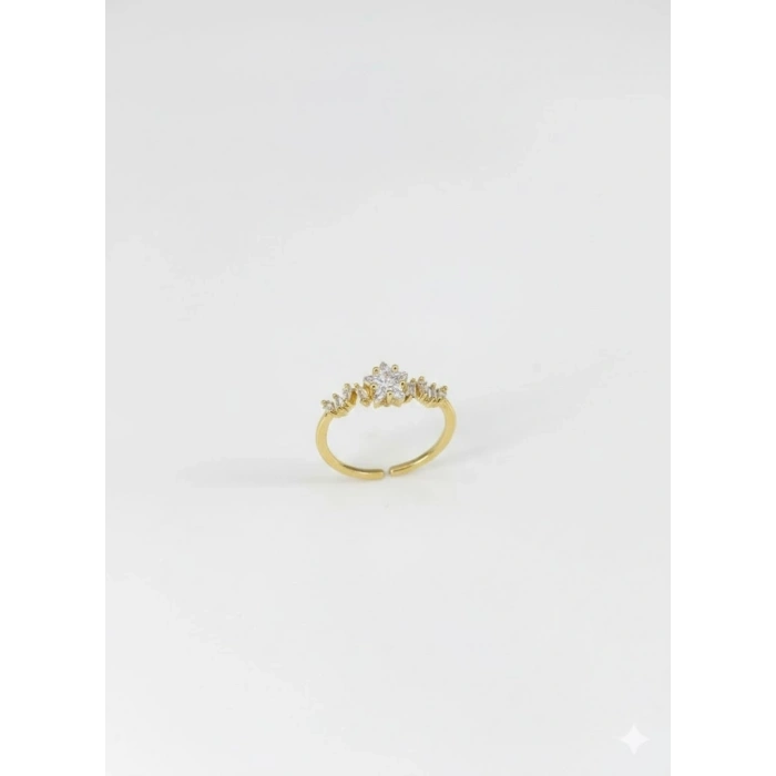 14 K Gold Kaplama Yzirkon Taşlı Yüzük