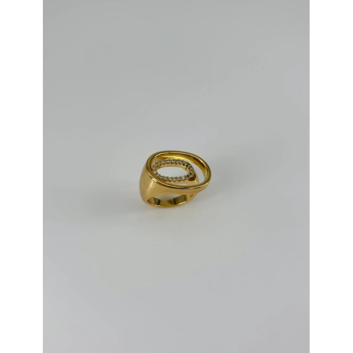 14 K Gold Kaplama Zirkon Taşlı Yüzük