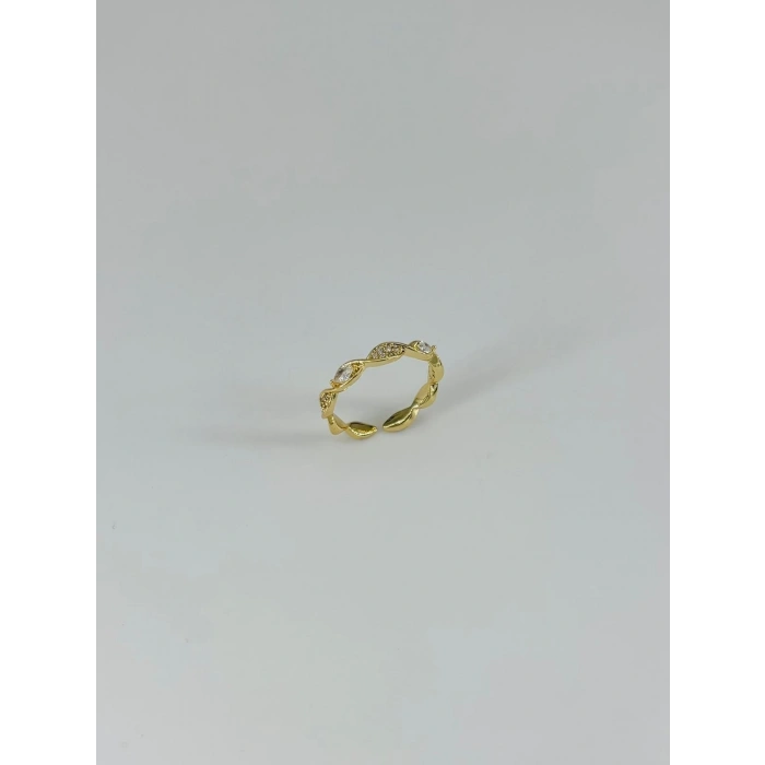 14 K Gold Kaplama Zirkon Taşlı Yüzük
