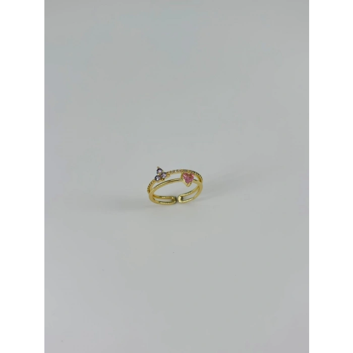 14 K Gold Kaplama Zirkon Taşlı Yüzük