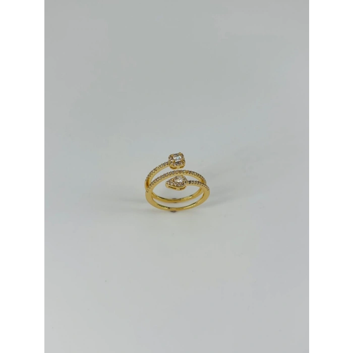 14 K Gold Kaplama Zirkon Taşlı Yüzük