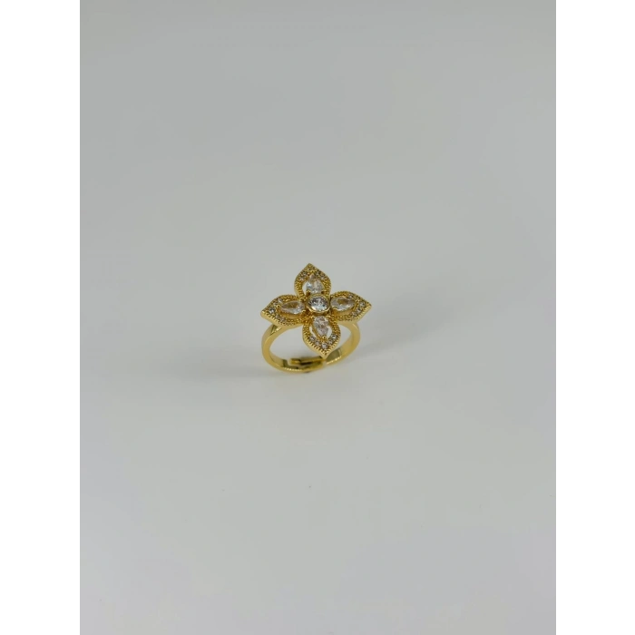 14 K Gold Kaplama Zirkon Taşlı Yüzük