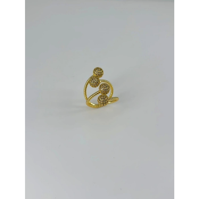 14 K Gold Kaplama Zirkon Taşlı Yüzük