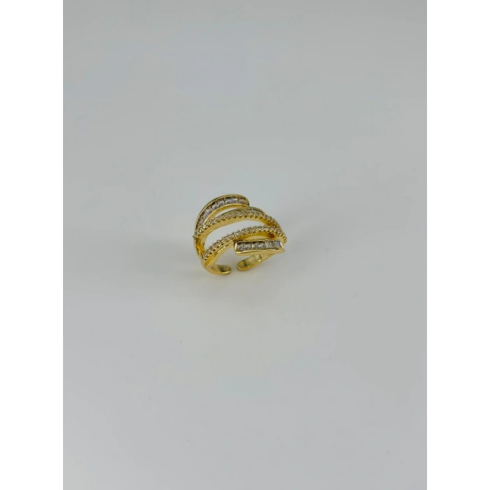 14 K Gold Kaplama Zirkon Taşlı Yüzük
