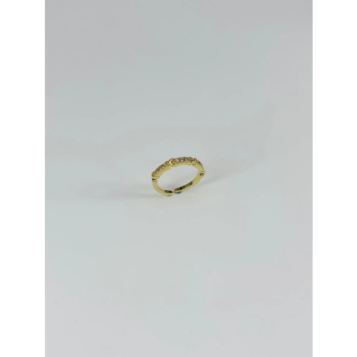 14 K Gold Kaplama Zirkon Taşlı Yüzük