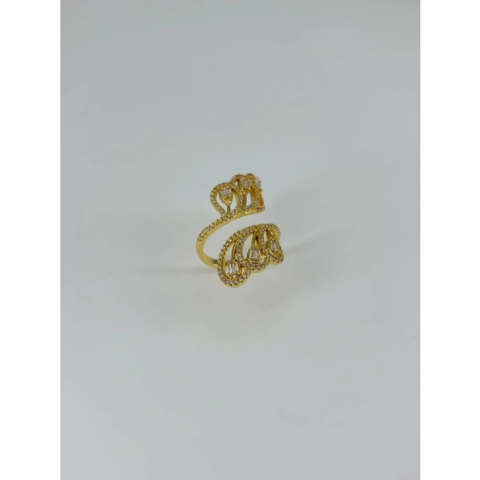 14 K Gold Kaplama Zirkon Taşlı Yüzük