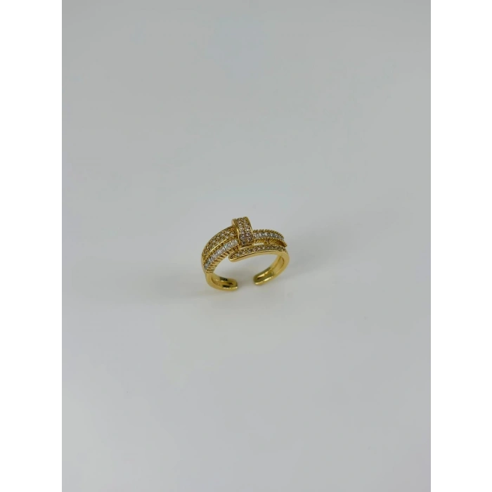 14 K Gold Kaplama Zirkon Taşlı Yüzük