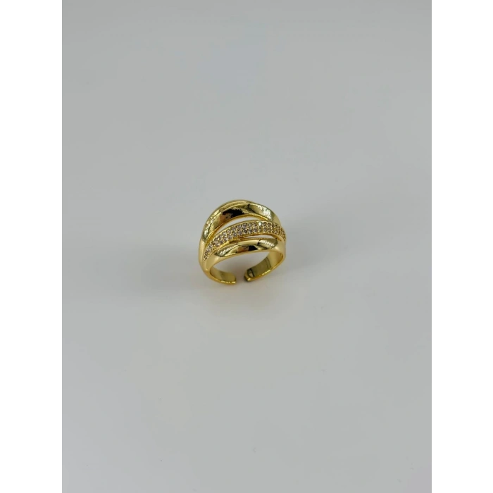 14 K Gold Kaplama Zirkon Taşlı Yüzük