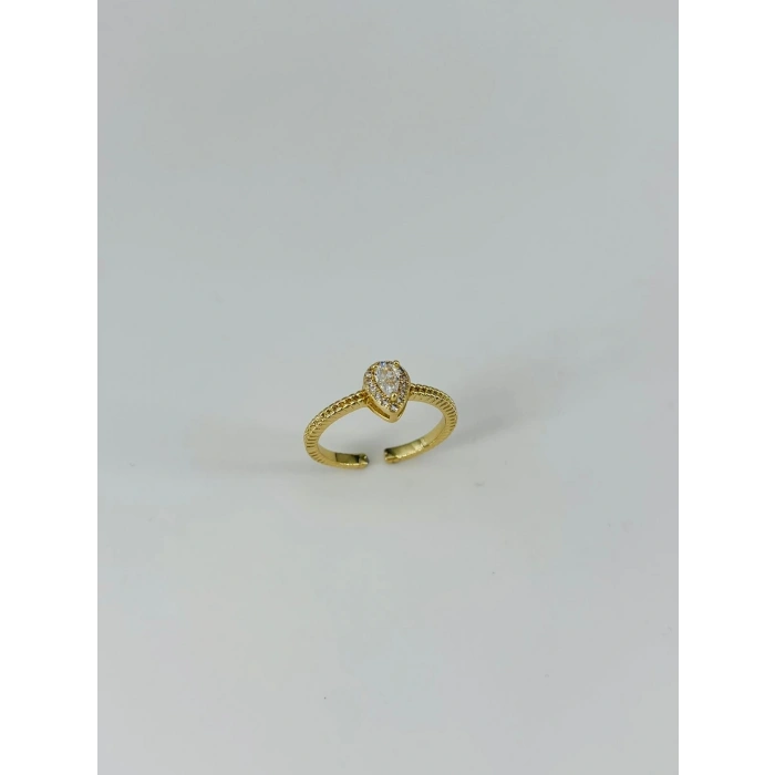 14 K Gold Kaplama Zirkon Taşlı Yüzük