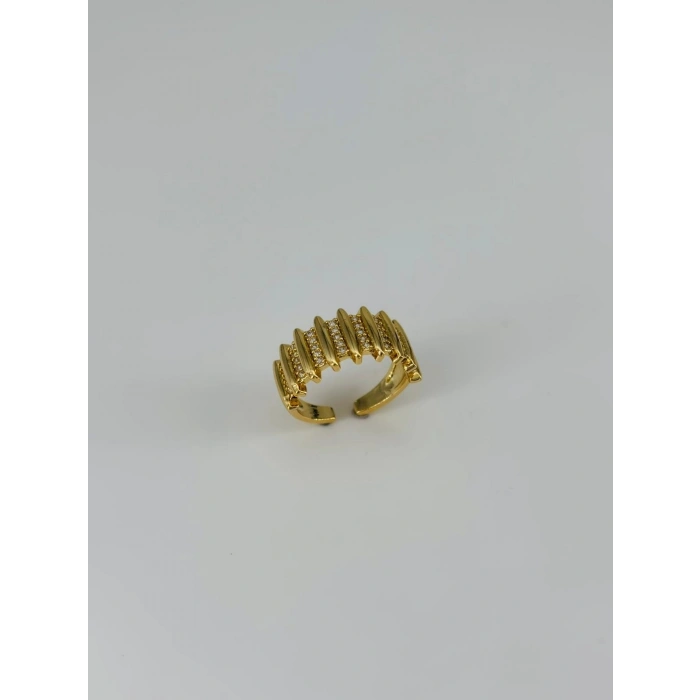 14 K Gold Zirkon Taşlı Yüzük