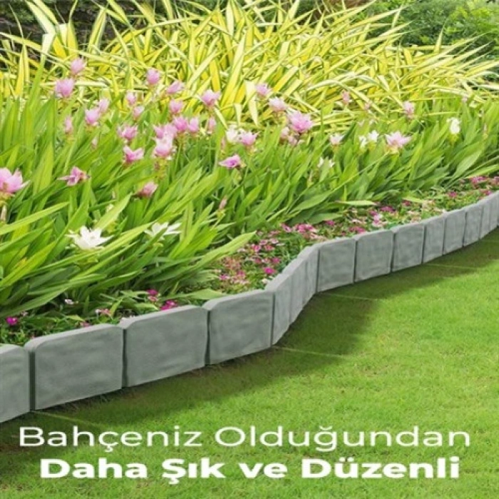 3LÜ TAŞ GÖRÜNÜMLÜ BAHÇE ÇİTİ