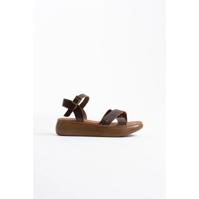 Acı Kahve Hakiki Deri Sandalet TR31MY58K