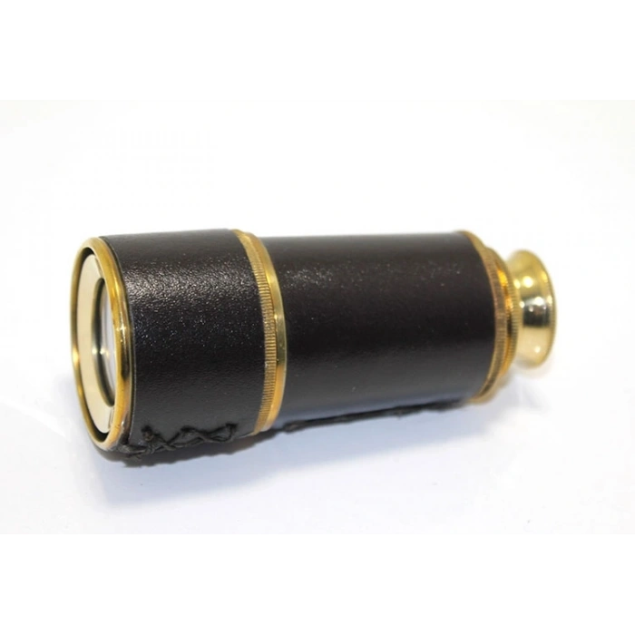 Ahşap Kutulu Derili Pirinç Dürbün 7669