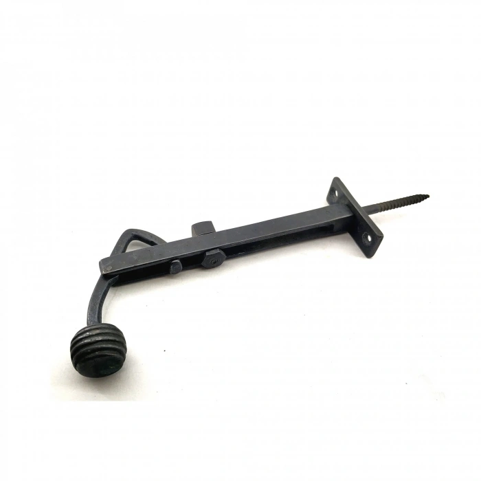 Antika Tarz Dekoratif Pirinç Ayarlı Panjur Stoperi - 150x55 Mm, Oksit