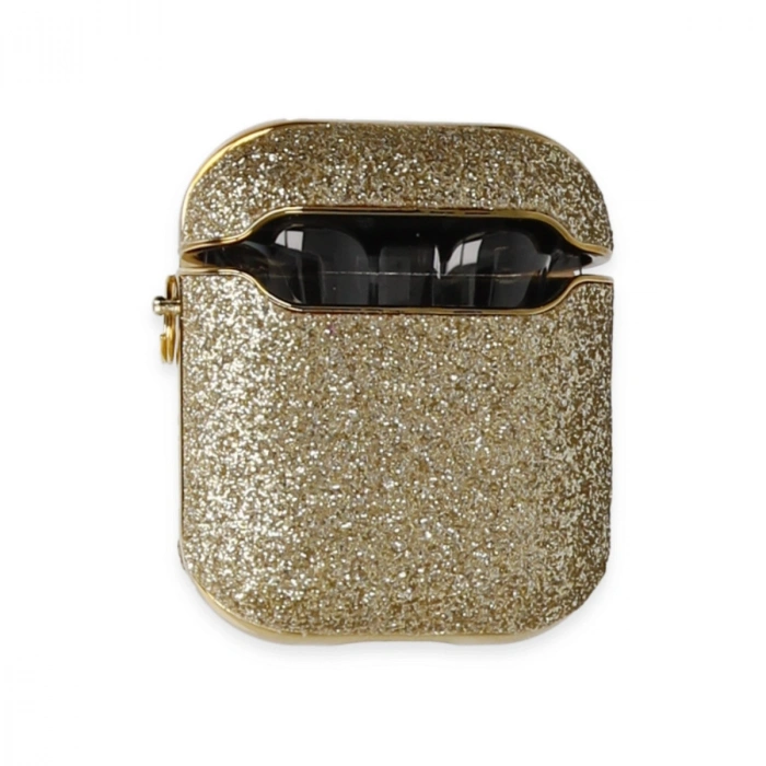 Apple Airpods 2 (2.nesil) Spell Simli Kılıf - Gold