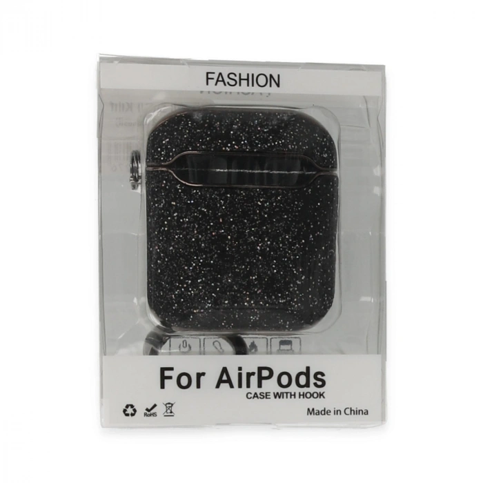 Apple Airpods 2 (2.nesil) Spell Simli Kılıf - Siyah