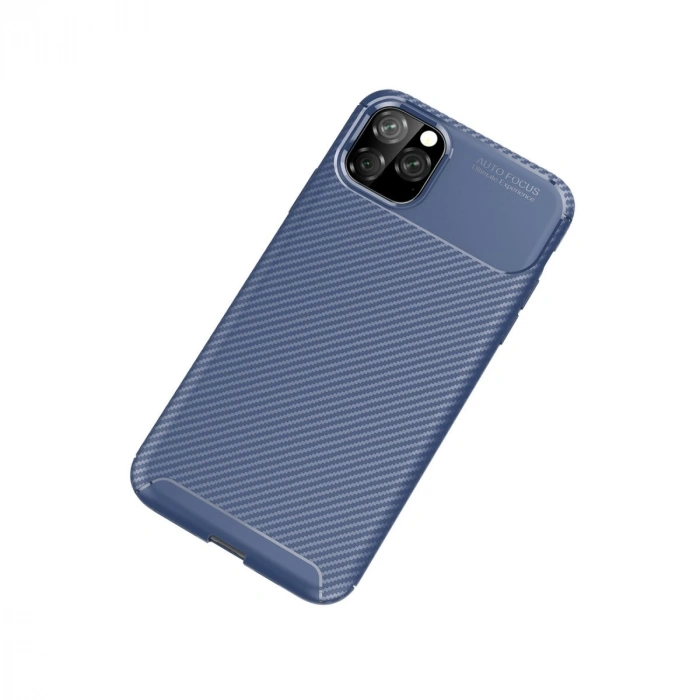 Apple İphone 11 Pro Kılıf Auto Focus Karbon Kapak - Lacivert