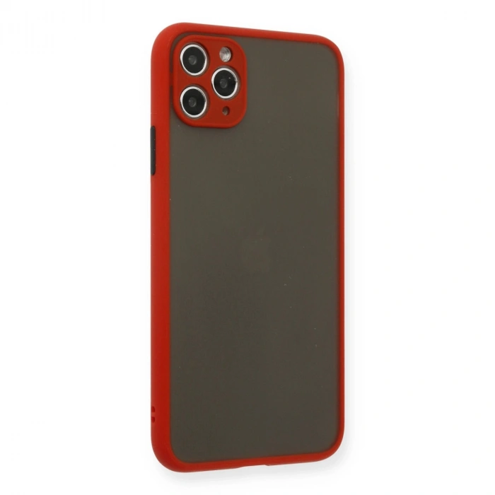 Apple İphone 11 Pro Max Kılıf Montreal Silikon Kapak - Kırmızı