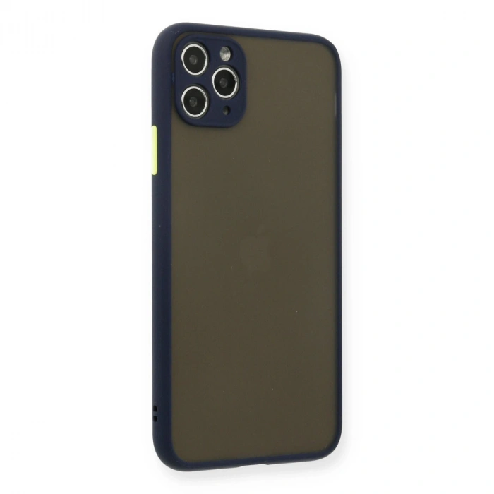 Apple İphone 11 Pro Max Kılıf Montreal Silikon Kapak - Lacivert