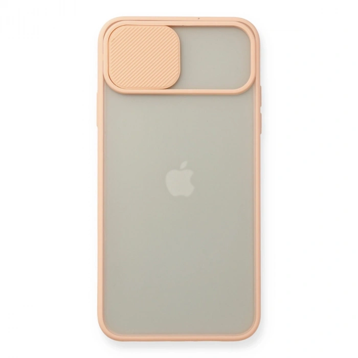 Apple İphone 11 Pro Max Kılıf Palm Buzlu Kamera Sürgülü Silikon - Pembe