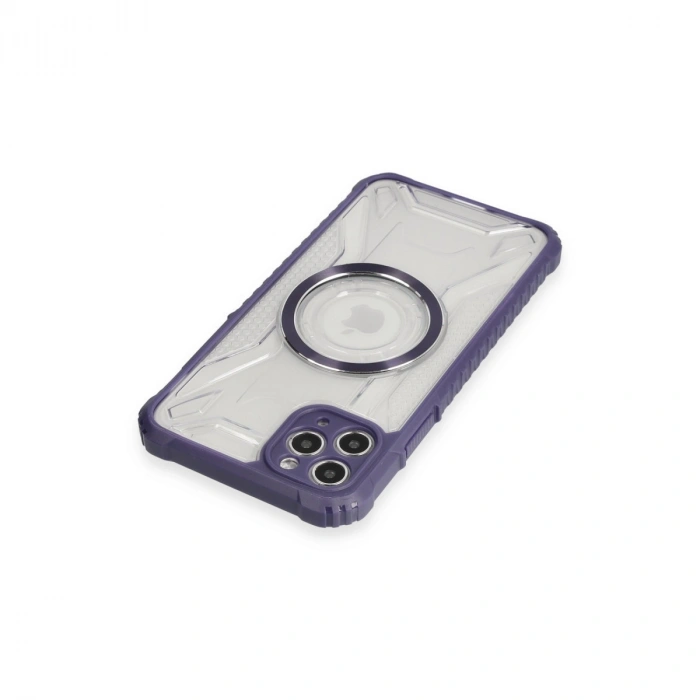 Apple İphone 11 Pro Max Kılıf Prag Magneticsafe Kapak - Derin Mor