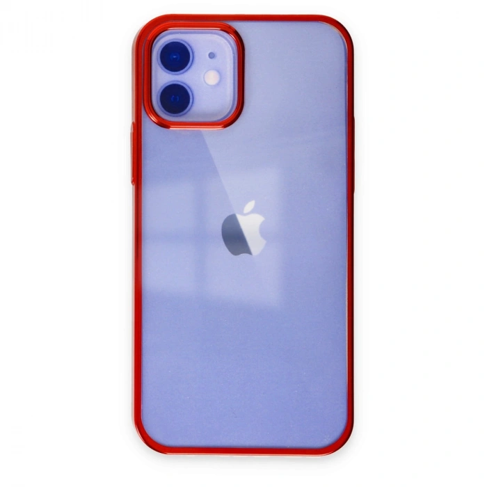 Apple İphone 12 Kılıf Element Silikon - Kırmızı