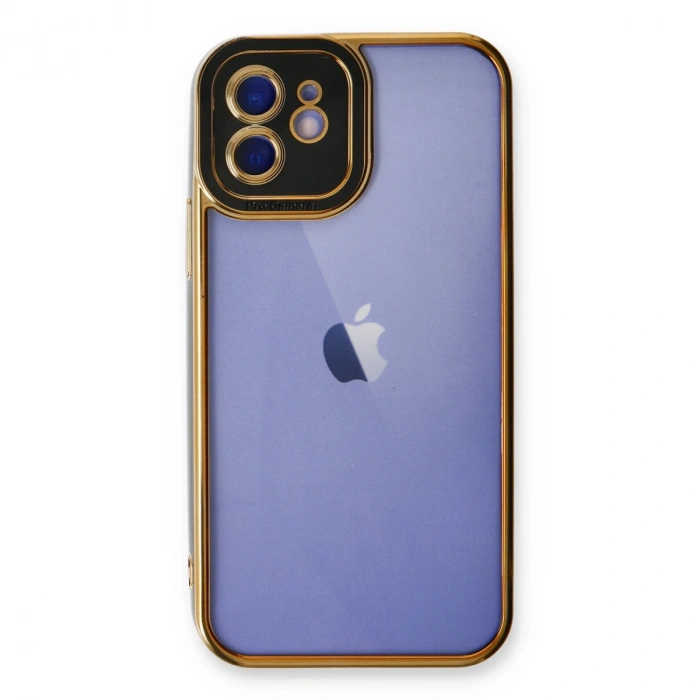 Apple İphone 12 Kılıf Liva Lens Silikon - Siyah