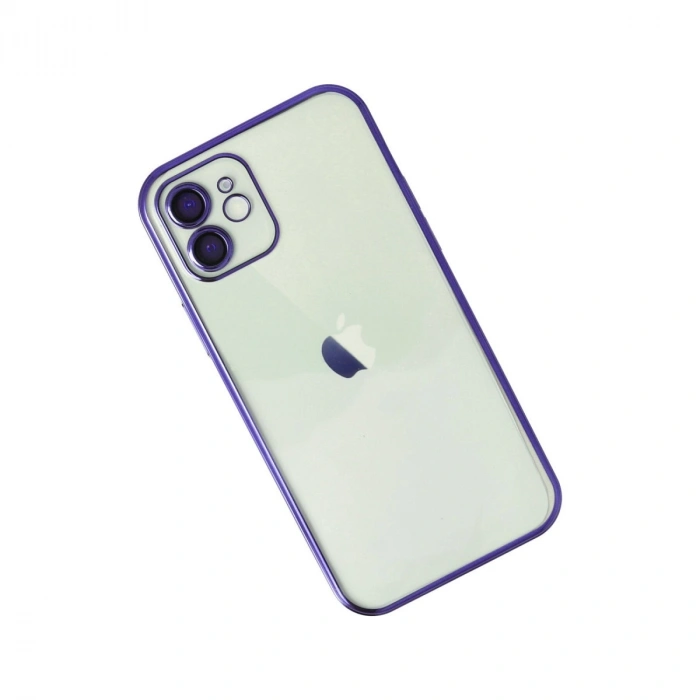 Apple İphone 12 Kılıf Razer Lensli Silikon - Mor