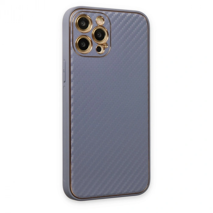 Apple İphone 12 Pro Kılıf Coco Karbon Silikon - Gri