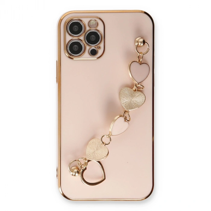 Apple İphone 12 Pro Kılıf Esila Silikon - Pudra