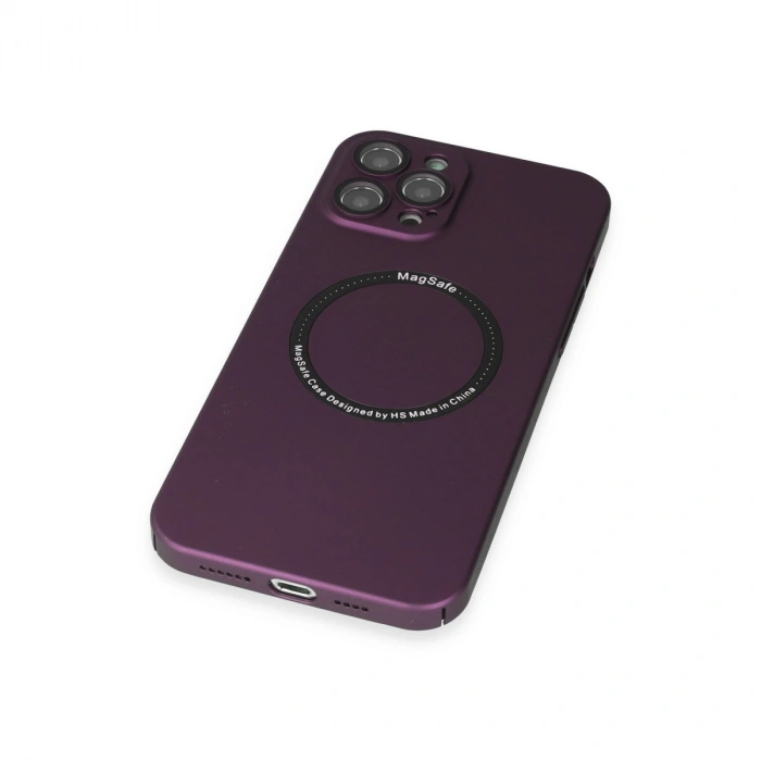 Apple İphone 12 Pro Kılıf Jack Magneticsafe Lens Silikon - Mürdüm