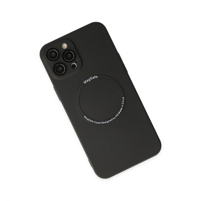 Apple İphone 12 Pro Kılıf Jack Magneticsafe Lens Silikon - Siyah