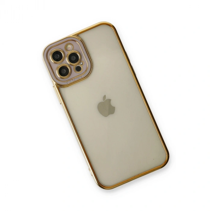 Apple İphone 12 Pro Kılıf Liva Lens Silikon - Lila