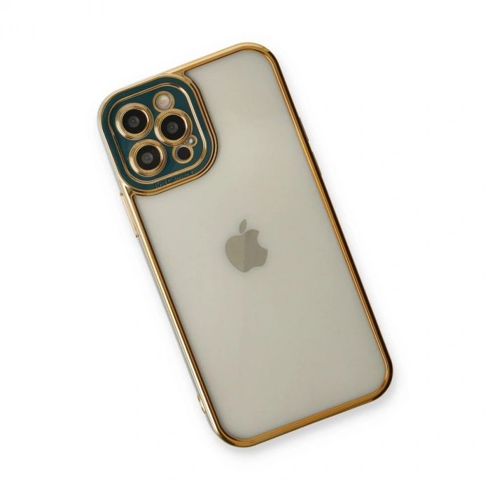 Apple İphone 12 Pro Kılıf Liva Lens Silikon - Yeşil