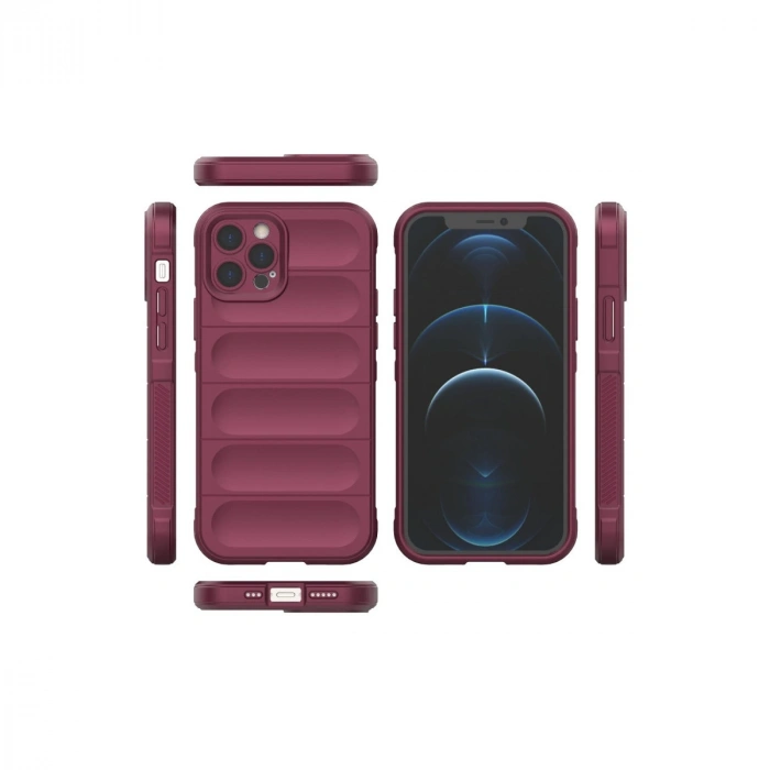 Apple İphone 12 Pro Kılıf Optimum Silikon - Bordo