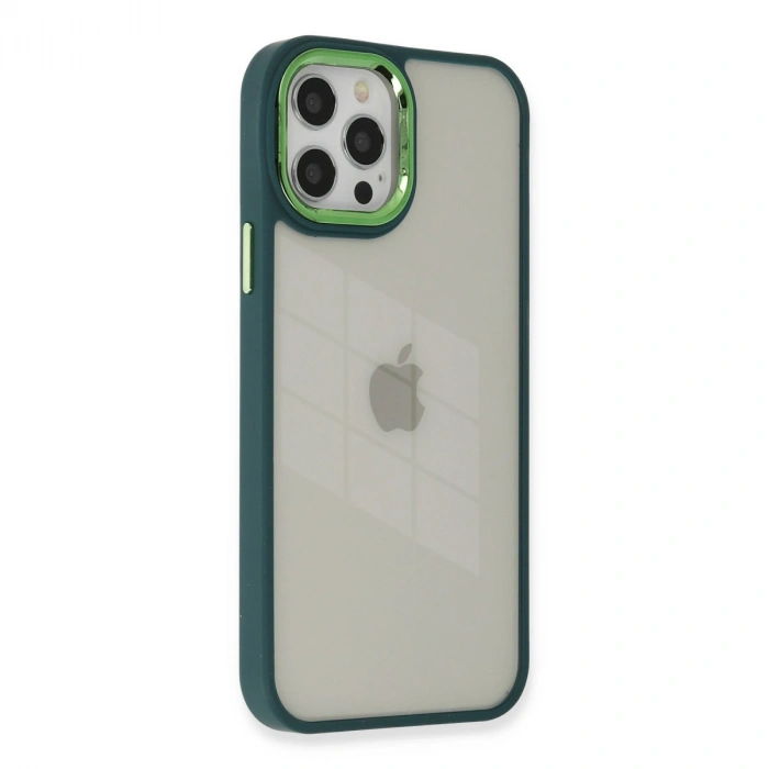 Apple İphone 12 Pro Max Kılıf Dora Kapak - Haki Yeşil