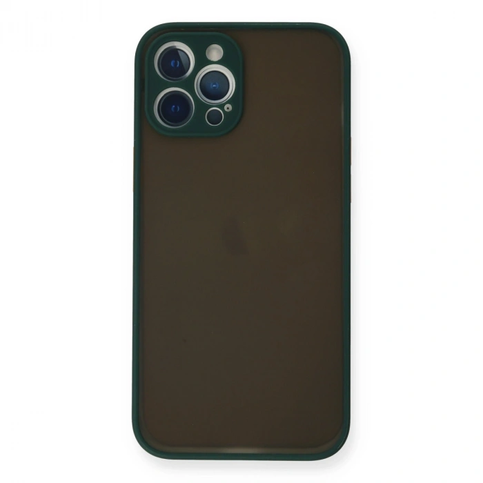 Apple İphone 12 Pro Max Kılıf Montreal Silikon Kapak - Yeşil
