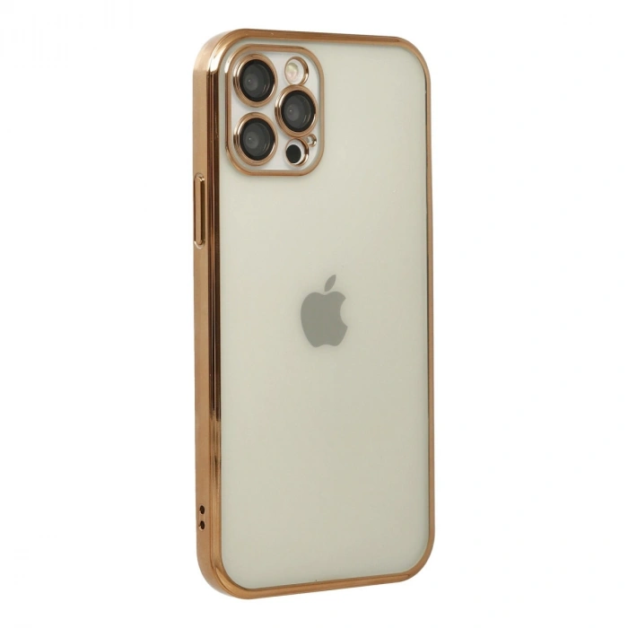 Apple İphone 12 Pro Max Kılıf Razer Lensli Silikon - Gold