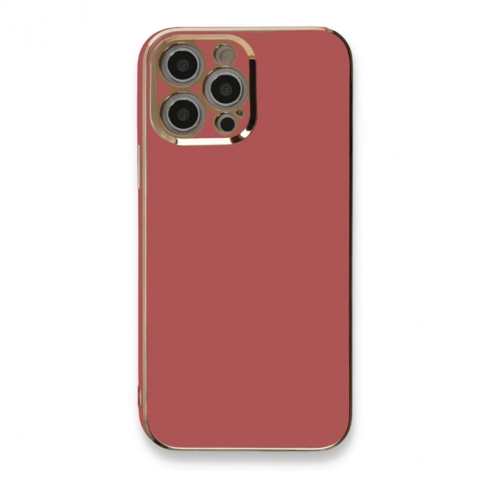 Apple İphone 12 Pro Max Kılıf Volet Silikon - Kırmızı